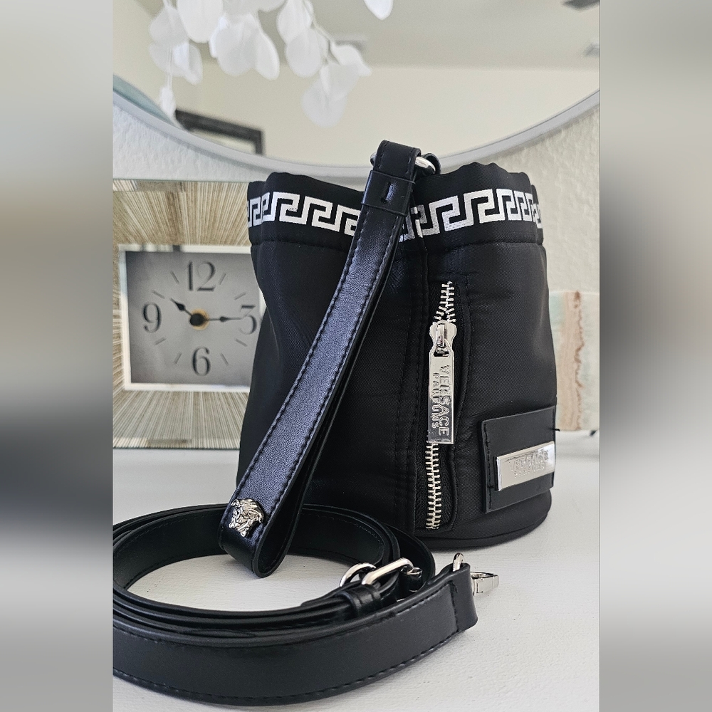 NWOT Versace Parfum Black Bucket Mini Crossbody - Picture 2 of 4